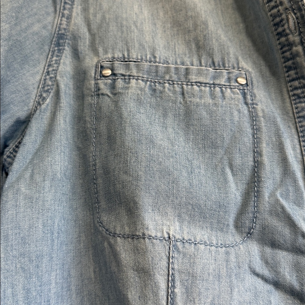 Chico's Denim-Style Button Down with Studs - Picture 2 of 8